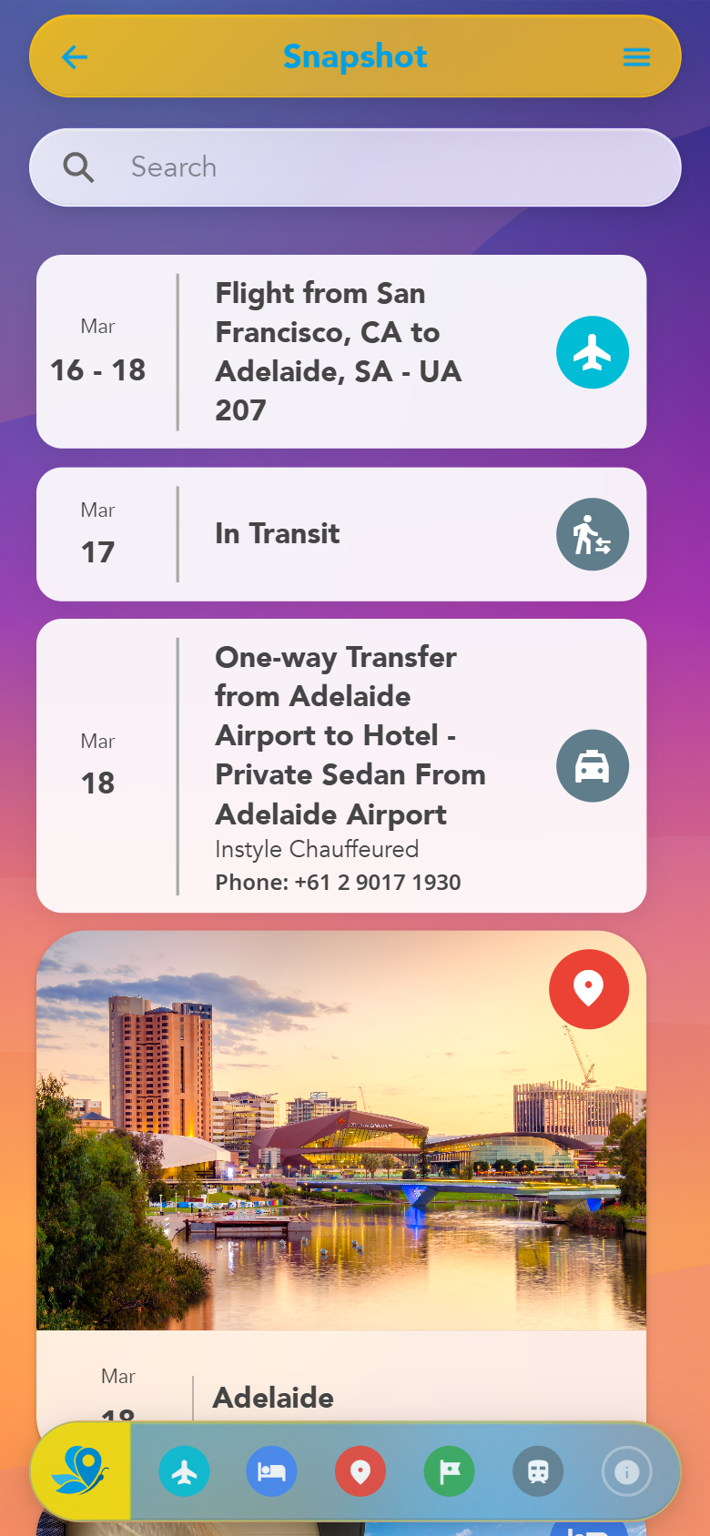 Tripigo snapshot view